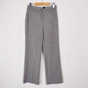 Yiban Women's Plaid High Rise Pants in Gray Size Small Office Business Casual